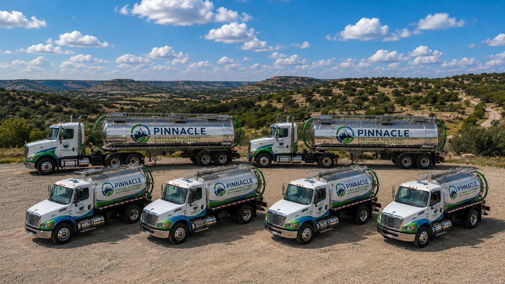 Pinnacle fleet of environmental services vacuum trucks